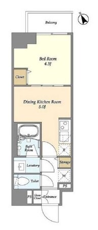 グランカーサ江戸川橋の物件間取画像